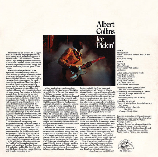 Albert Collins : Ice Pickin' (LP, Album, Nor)