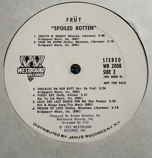 Früt : Spoiled Rotten (LP, Promo)