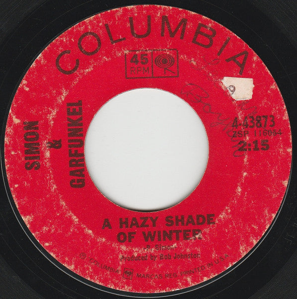 Simon & Garfunkel : A Hazy Shade Of Winter (7", Single, Styrene)
