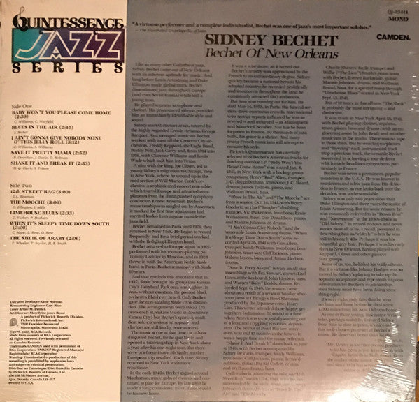 Sidney Bechet : Bechet Of New Orleans (LP, Album, Comp, Mon)