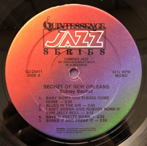 Sidney Bechet : Bechet Of New Orleans (LP, Album, Comp, Mon)