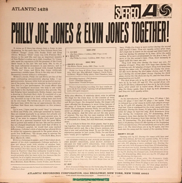 "Philly" Joe Jones & Elvin Jones : Together! (LP, Album, RE, PR )