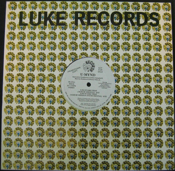 U-Mynd : Prove My Love / Do It Like That (12", Single, Promo)