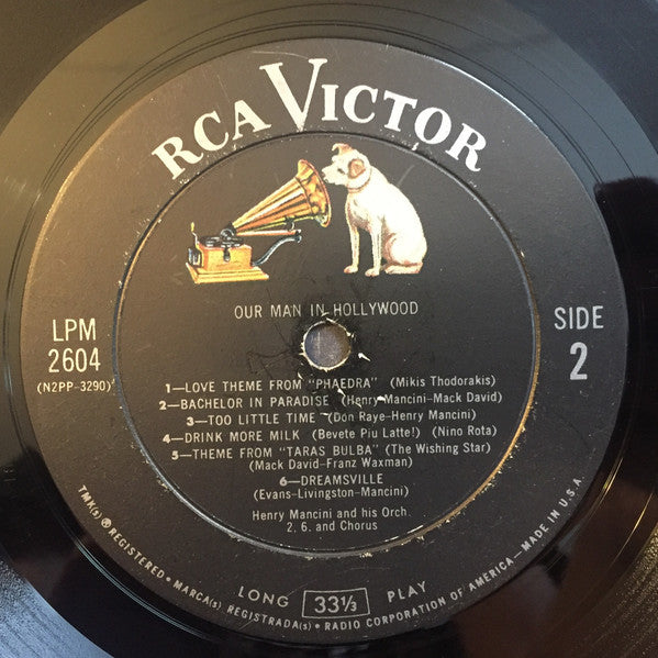 Henry Mancini : Our Man In Hollywood (LP, Album, Mono)