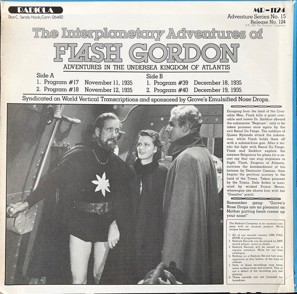 The Radiola Company : The Interplanetary Adventures Of Flash Gordon (LP)
