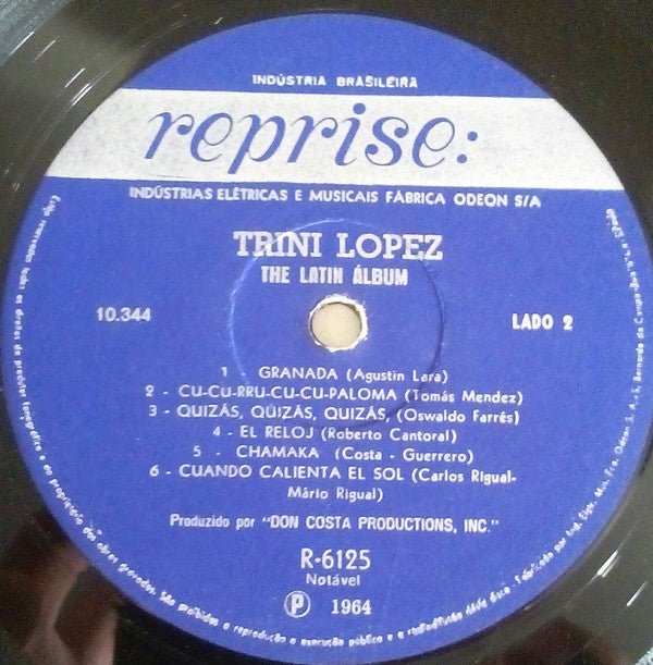 Trini Lopez : The Latin Album (LP, Album, Mono)