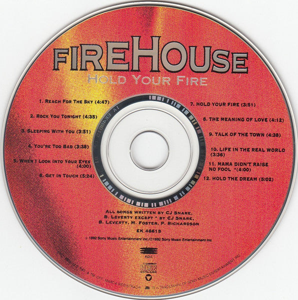 FireHouse (2) : Hold Your Fire (CD, Album)