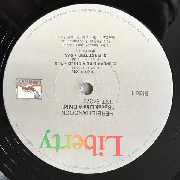 Herbie Hancock : Speak Like A Child (LP, Album, RE)
