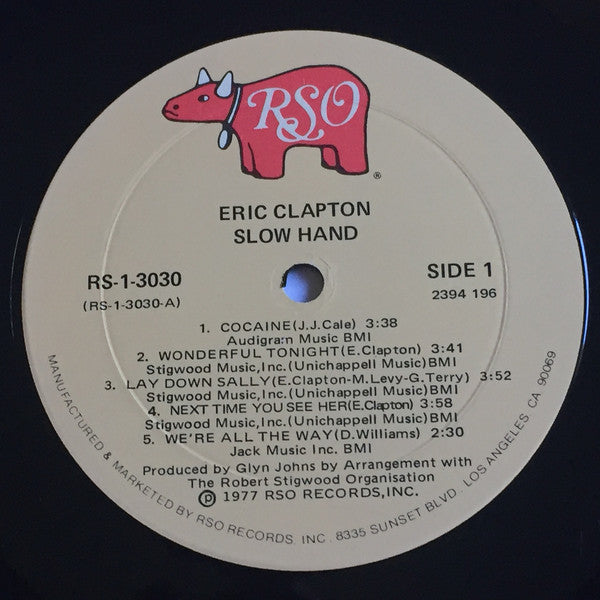 Eric Clapton : Slowhand (LP, Album, Gat)
