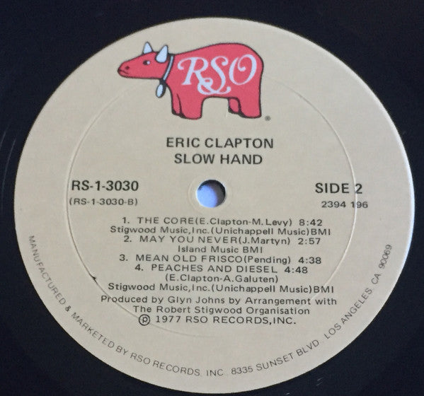 Eric Clapton : Slowhand (LP, Album, Gat)