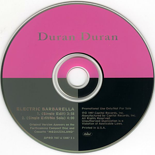 Duran Duran : Electric Barbarella (CD, Single, Promo)