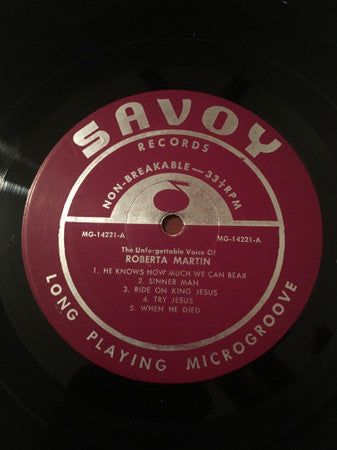 Roberta Martin : The Unforgettable Voice Of Roberta Martin (LP, Comp, Mono)