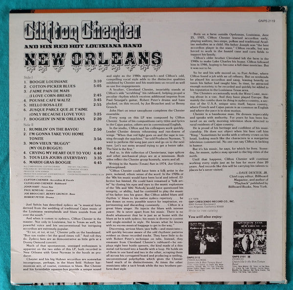 Clifton Chenier And His Red Hot Louisiana Band : In New Orleans (LP, Album)