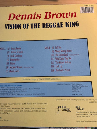 Dennis Brown : Vision Of The Reggae King (LP, Album)