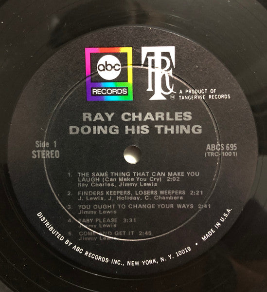 Ray Charles : Doing His Thing (LP, Album, Roc)