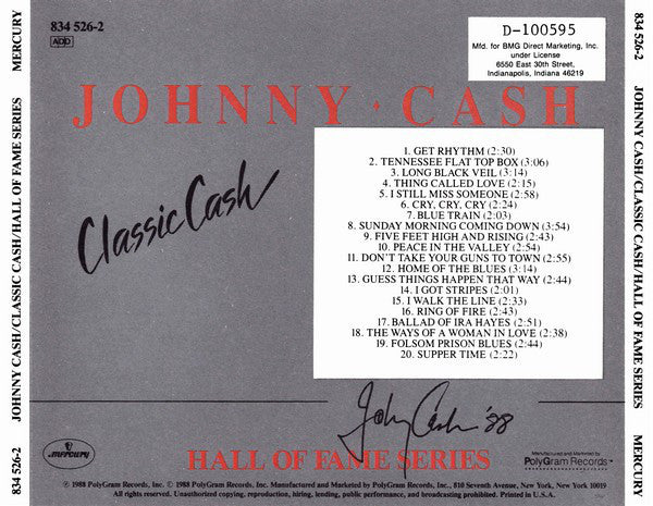 Johnny Cash : Classic Cash (CD, Club)