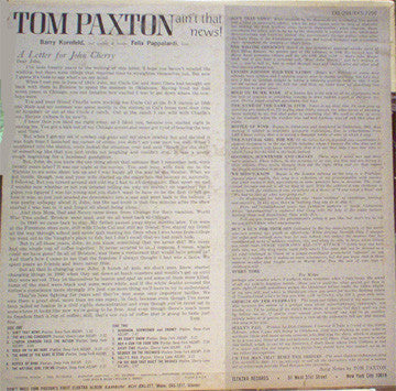 Tom Paxton : Ain't That News (LP, Album)