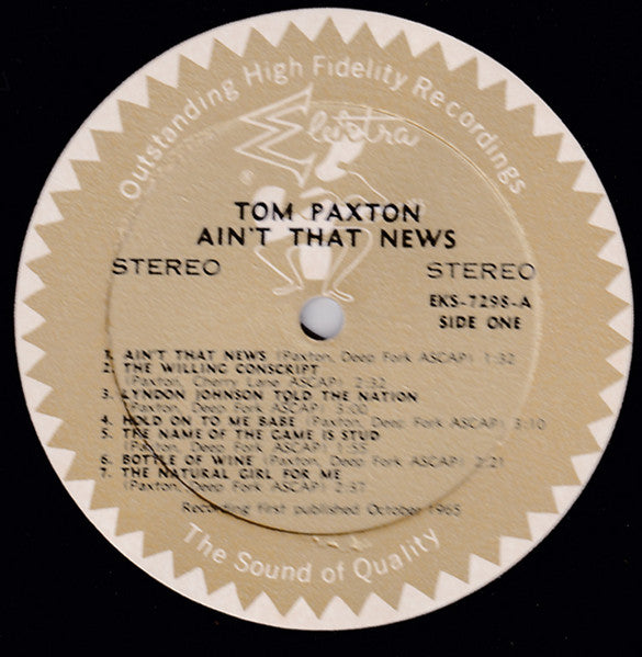 Tom Paxton : Ain't That News (LP, Album)