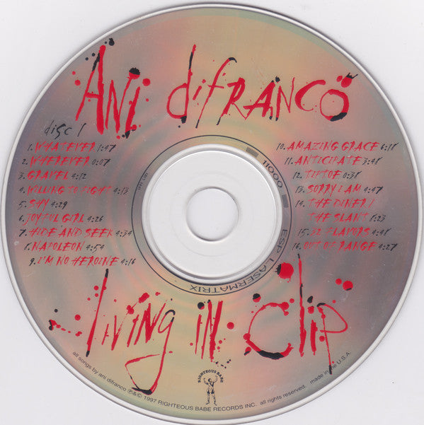 Ani DiFranco : Living In Clip (2xCD, Album, Sli)