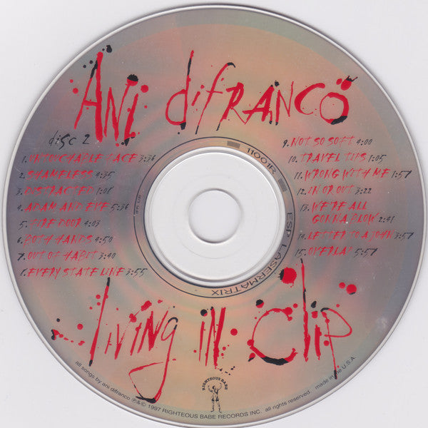 Ani DiFranco : Living In Clip (2xCD, Album, Sli)