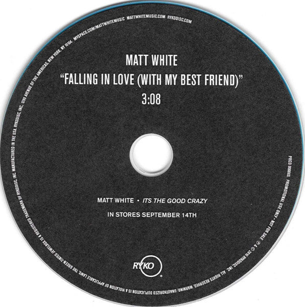 Matt White (5) : Falling In Love (With My Best Friend) (CDr, Single, Promo)