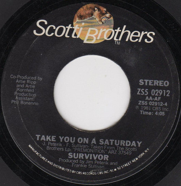 Survivor : Eye Of The Tiger (7", Single, Styrene, Ter)
