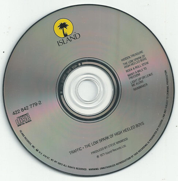 Traffic : The Low Spark Of High Heeled Boys (CD, Album, RE)