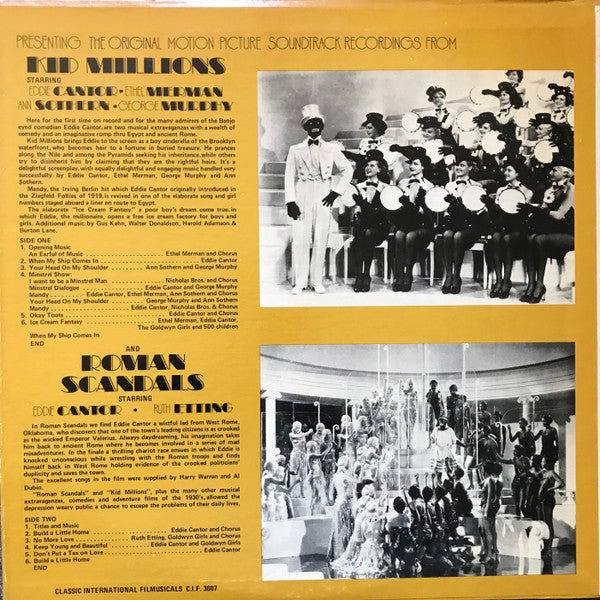 Eddie Cantor, Ethel Merman, Ann Sothern, Ruth Etting : Kid Millions / Roman Scandals (LP, Comp)