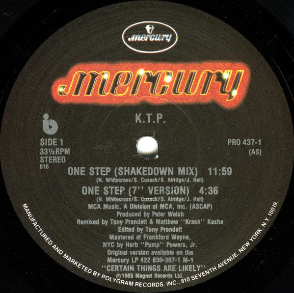 Kissing The Pink : One Step (12", Single, Promo)