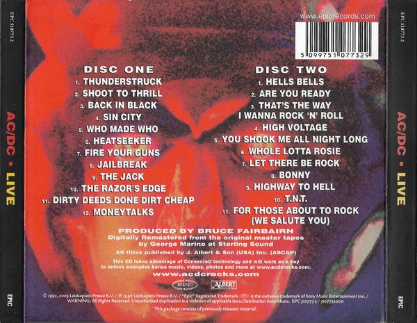 AC/DC : Live (2xCD, Album, Enh, RE, RM, 2 C)