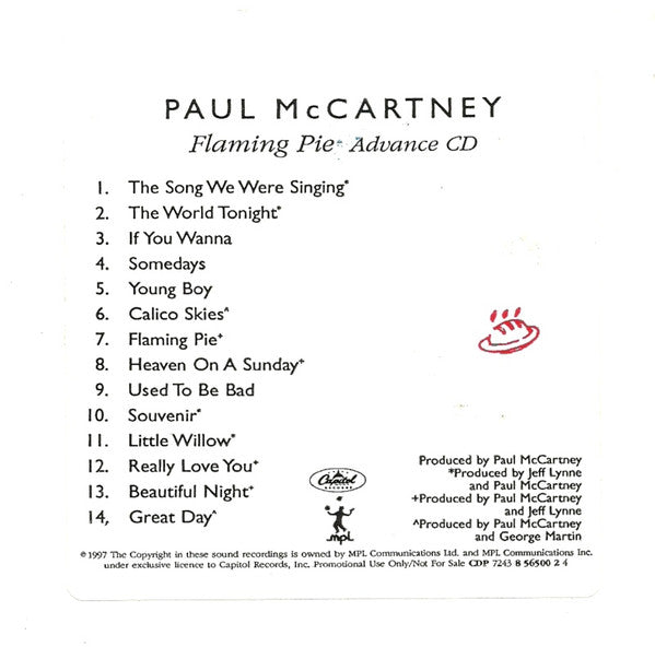 Paul McCartney : Flaming Pie (CD, Advance, Album, Promo, Car)