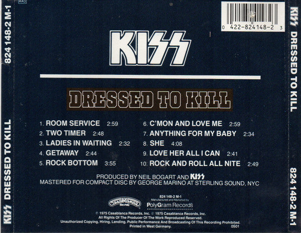 Kiss : Dressed To Kill (CD, Album, RE, PDO)