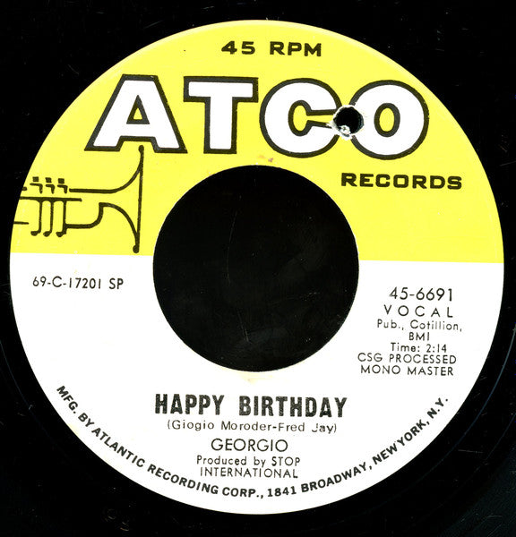 Giorgio Moroder : Looky, Looky / Happy Birthday (7", Single)
