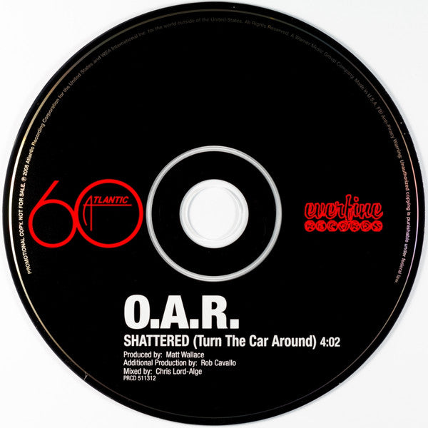 O.A.R. : Shattered (Turn The Car Around) (CD, Single, Promo)