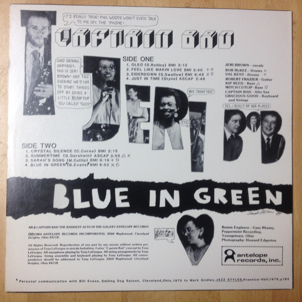 Captain Bad : Blue In Green (LP, Album)