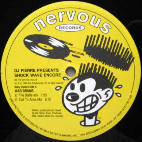 DJ Pierre Presents Shock Wave Encore : War Drums / Wonderful (12")