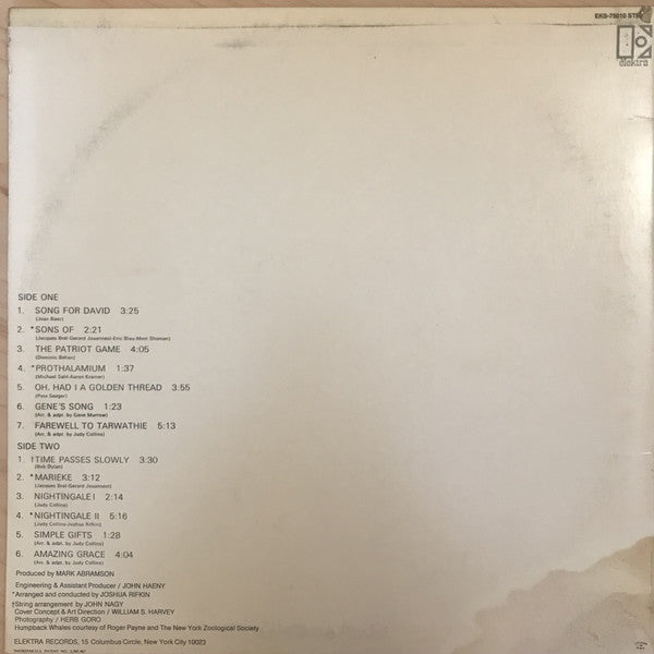 Judy Collins : Whales And Nightingales (LP, Album, San)
