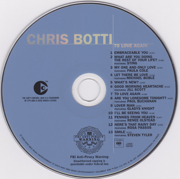 Chris Botti : To Love Again (The Duets) (CD, Album, Copy Prot., Enh)