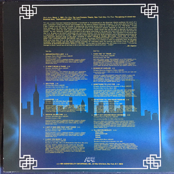 Duke Ellington And His Orchestra : Music From "Sophisticated Ladies" (LP, Comp)