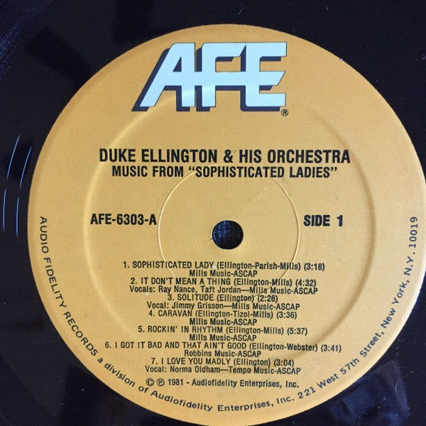 Duke Ellington And His Orchestra : Music From "Sophisticated Ladies" (LP, Comp)