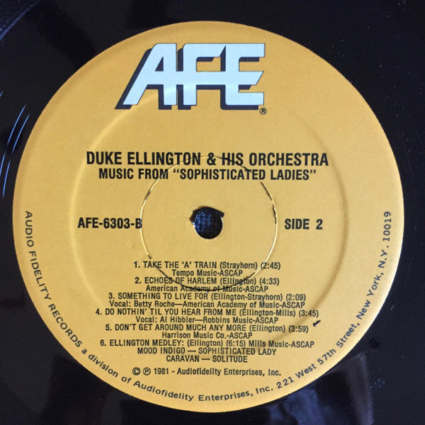 Duke Ellington And His Orchestra : Music From "Sophisticated Ladies" (LP, Comp)