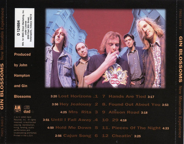 Gin Blossoms : New Miserable Experience (CD, Album, Club, BMG)
