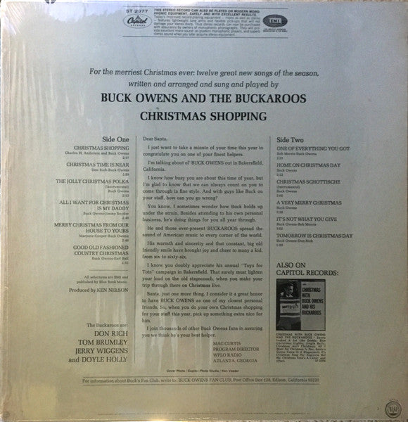 Buck Owens And His Buckaroos : Christmas Shopping (LP, Album, Scr)