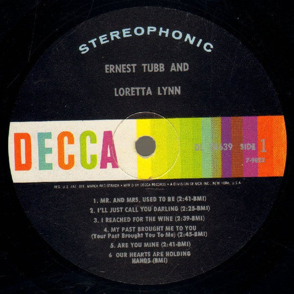 Ernest Tubb And Loretta Lynn : Mr. And Mrs. Used To Be (LP, Album, RP, Glo)