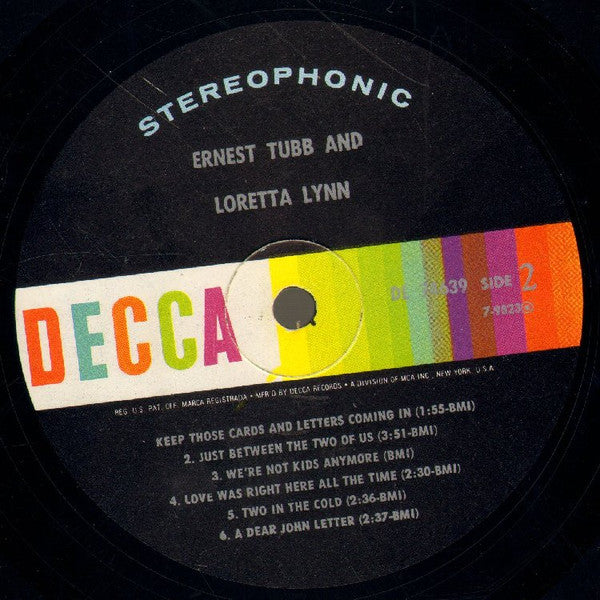 Ernest Tubb And Loretta Lynn : Mr. And Mrs. Used To Be (LP, Album, RP, Glo)