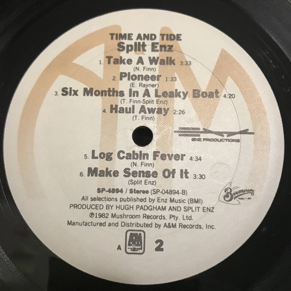 Split Enz : Time And Tide (LP, Album)