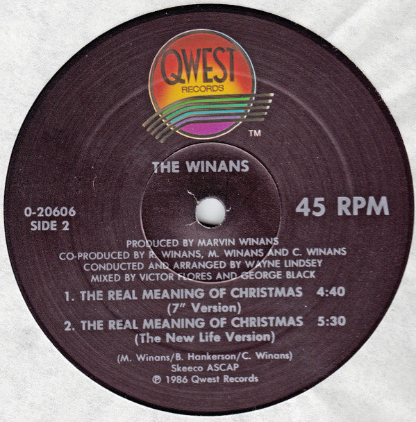 The Winans : The Real Meaning Of Christmas (12")
