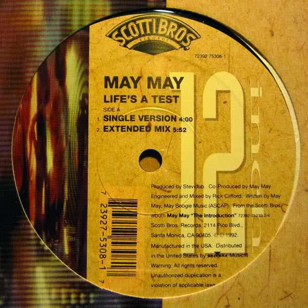 May May : Life's A Test (12", Single)