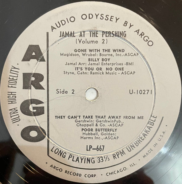 Ahmad Jamal : Jamal At The Pershing   Volume 2 (LP, Album)