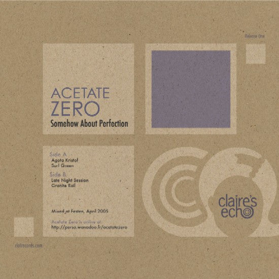 Acetate Zero : Somehow About Perfection (12", EP, Ltd, Gre)